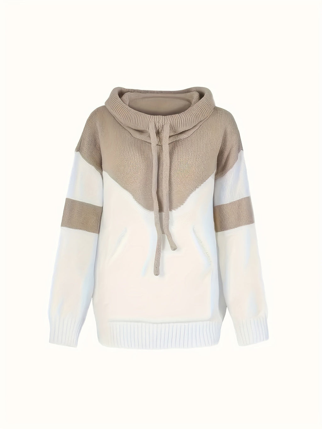 Color-Block Hooded Pullover – Casual Wear, Everyday Comfort