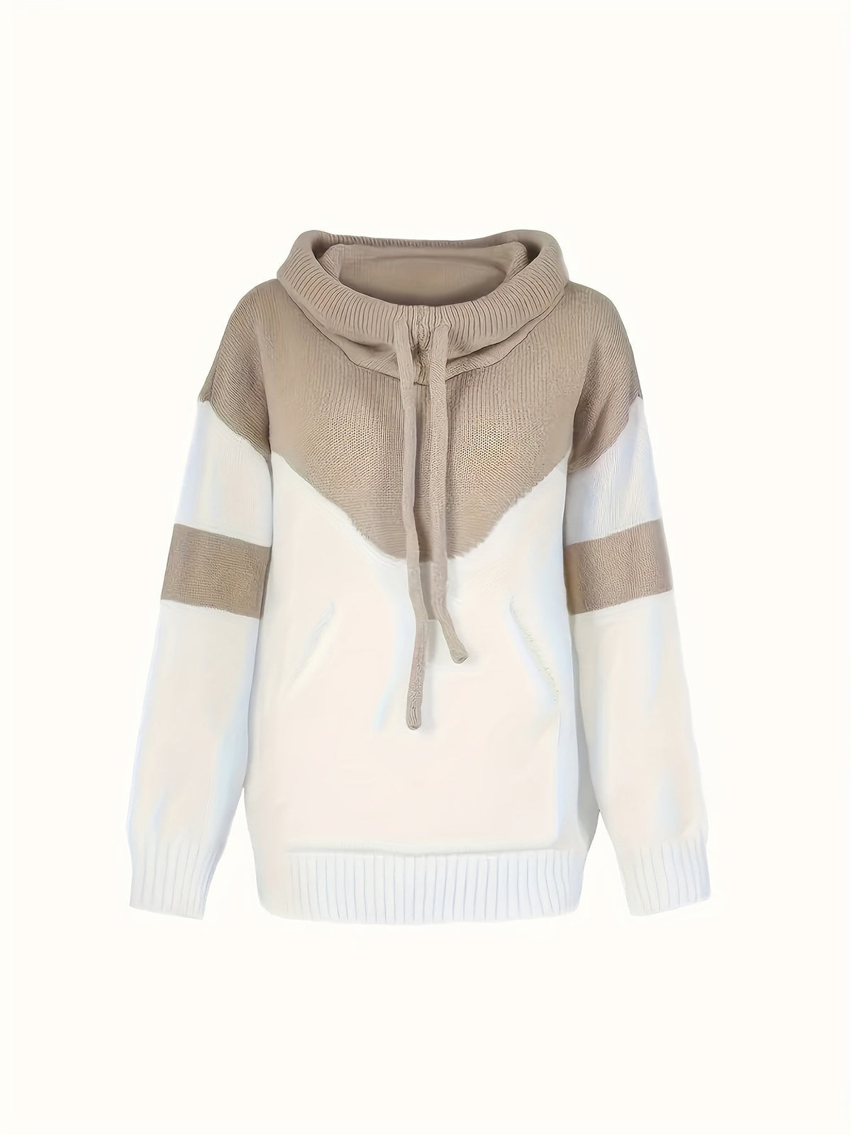 Color-Block Hooded Pullover – Casual Wear, Everyday Comfort
