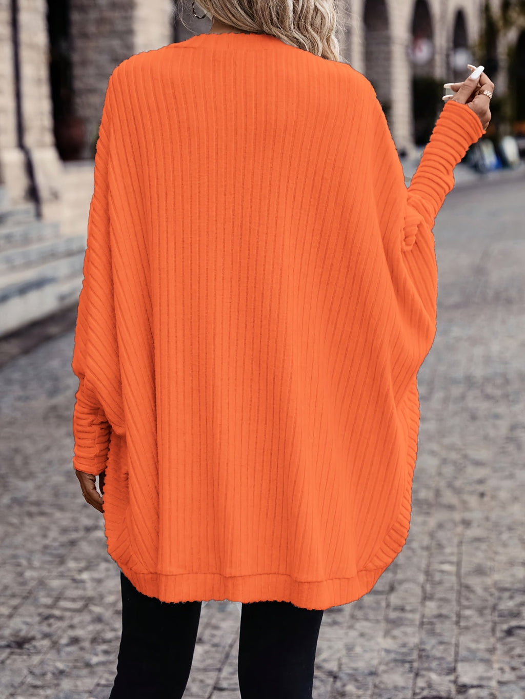 Relaxed Open-Front Cardigan – Casual Wear, Layering