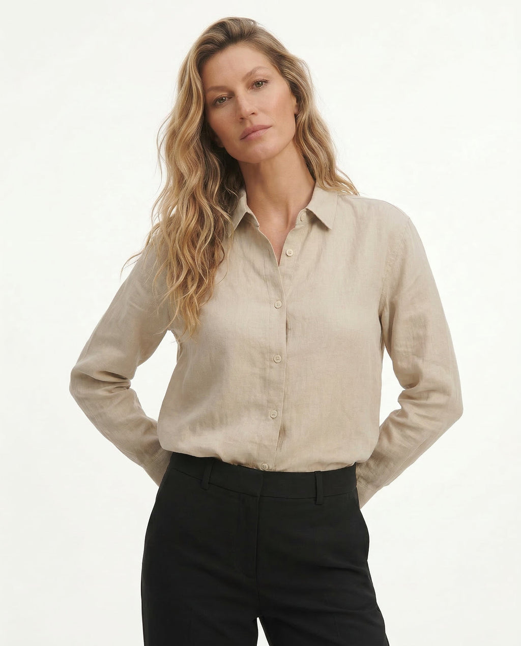 Linen Blouse for Women - Casual Short Sleeve Top for Everyday Wear