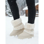 Cozy Fur-Trimmed Snow Boots – Winter Wear, Outdoor Adventures