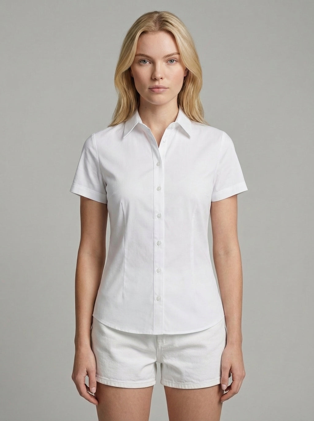 Linen Short Sleeve Women's Shirt for Casual Wear and Summer Outfits