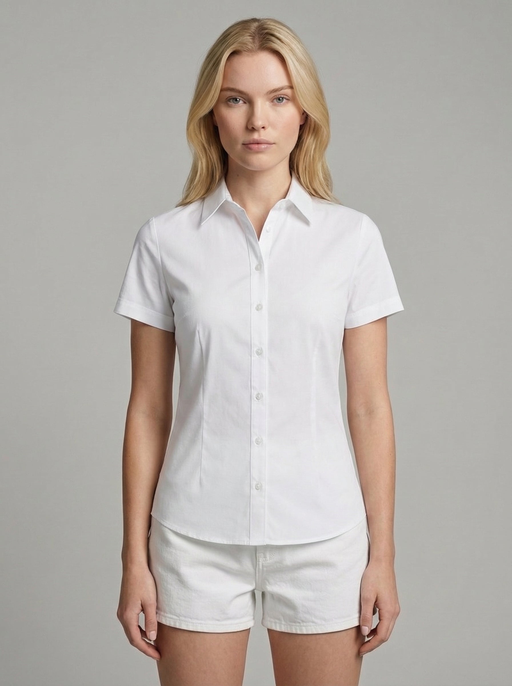 Linen Short Sleeve Women's Shirt for Casual Wear and Summer Outfits
