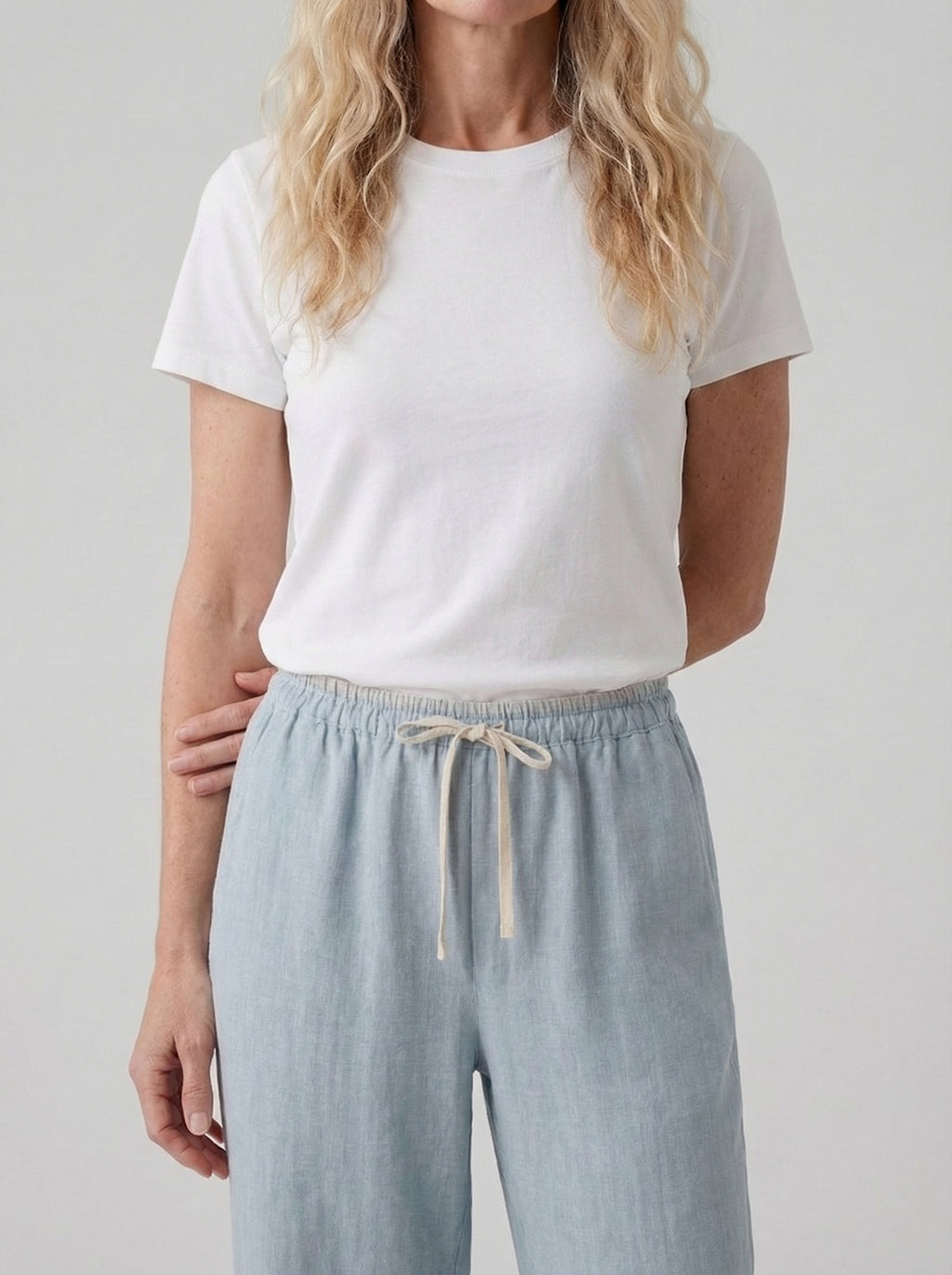 Cotton Linen Drawstring Pants for Women with Pockets - Casual Comfort Wear