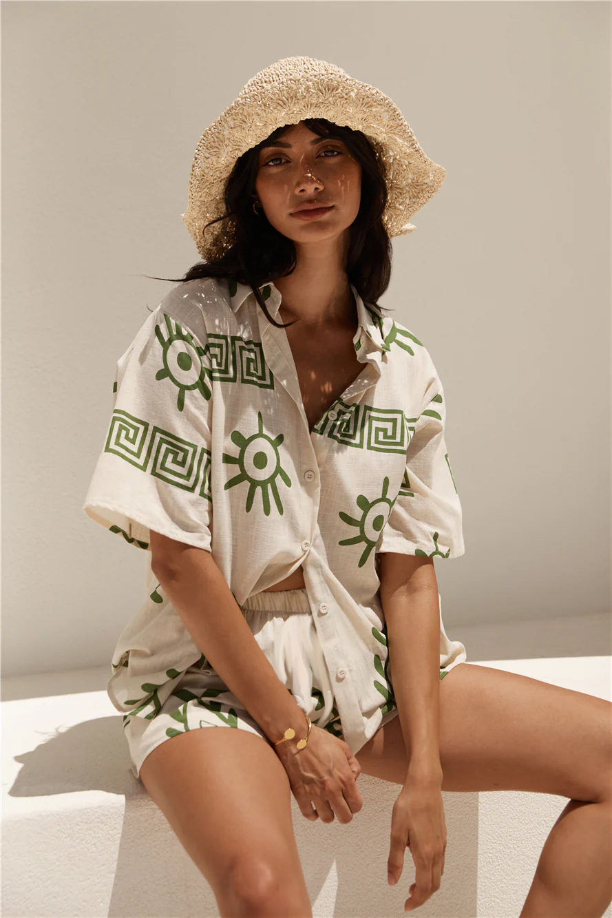 Linen Summer Outfit Set for Women - Lightweight Casual Wear for Warm Weather
