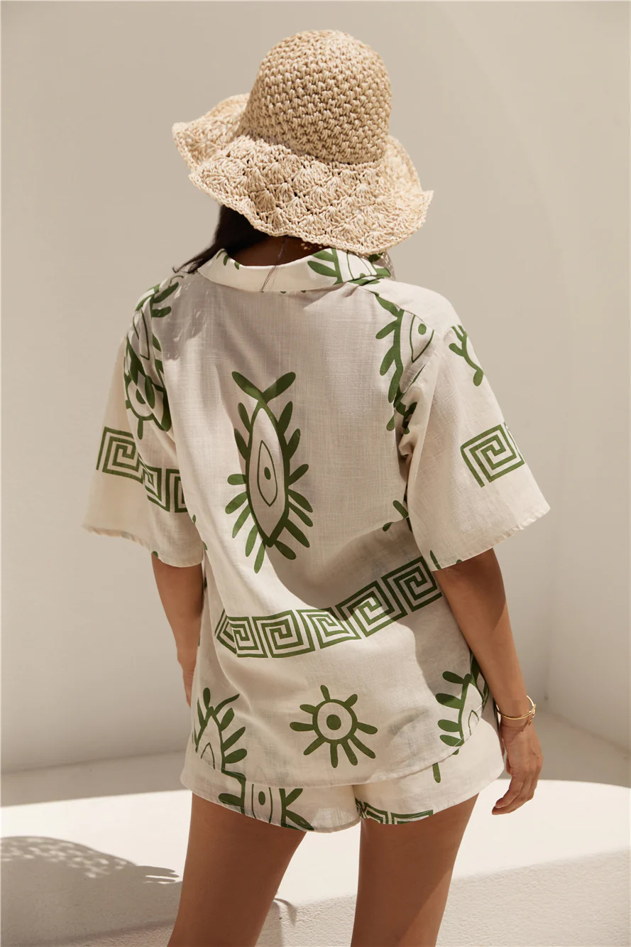 Linen Summer Outfit Set for Women - Lightweight Casual Wear for Warm Weather