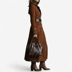 Suede Trench Coat – Casual, Office