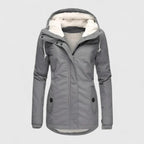 Hooded Fleece-Lined Jacket Navy Women's Winter Parka – Casual, Outdoor Warmth · Werune