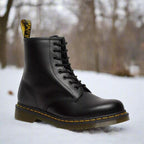 Lace-Up Ankle Boots Black Leather Unisex 8-Eye – Casual, Everyday Wear · Werune