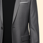 Men's Blazer Slim Fit Grey Single-Button Lined Suit Jacket – Office, Wedding, Formal, Gift