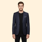 Men's Blazer Slim Fit Grey Single-Button Lined Suit Jacket – Office, Wedding, Formal, Gift