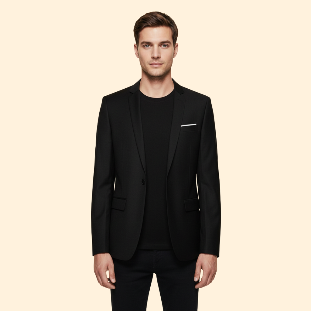 Men's Blazer Slim Fit Grey Single-Button Lined Suit Jacket – Office, Wedding, Formal, Gift