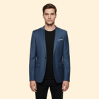 Men's Blazer Slim Fit Grey Single-Button Lined Suit Jacket – Office, Wedding, Formal, Gift