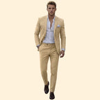 Men's Suit Set Two-Piece Blue Tailored Fit Blazer & Trousers – Wedding, Office, Formal, Gift