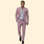 Men's Suit Set Two-Piece Blue Tailored Fit Blazer & Trousers – Wedding, Office, Formal, Gift