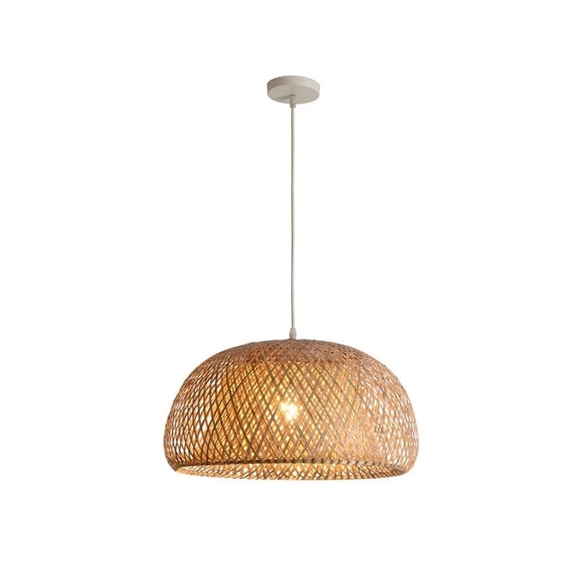 Bamboo Pendant Light Fixture - Eco-Friendly Design for Home Decor - Modern Hanging Lamp for Living Room or Bedroom