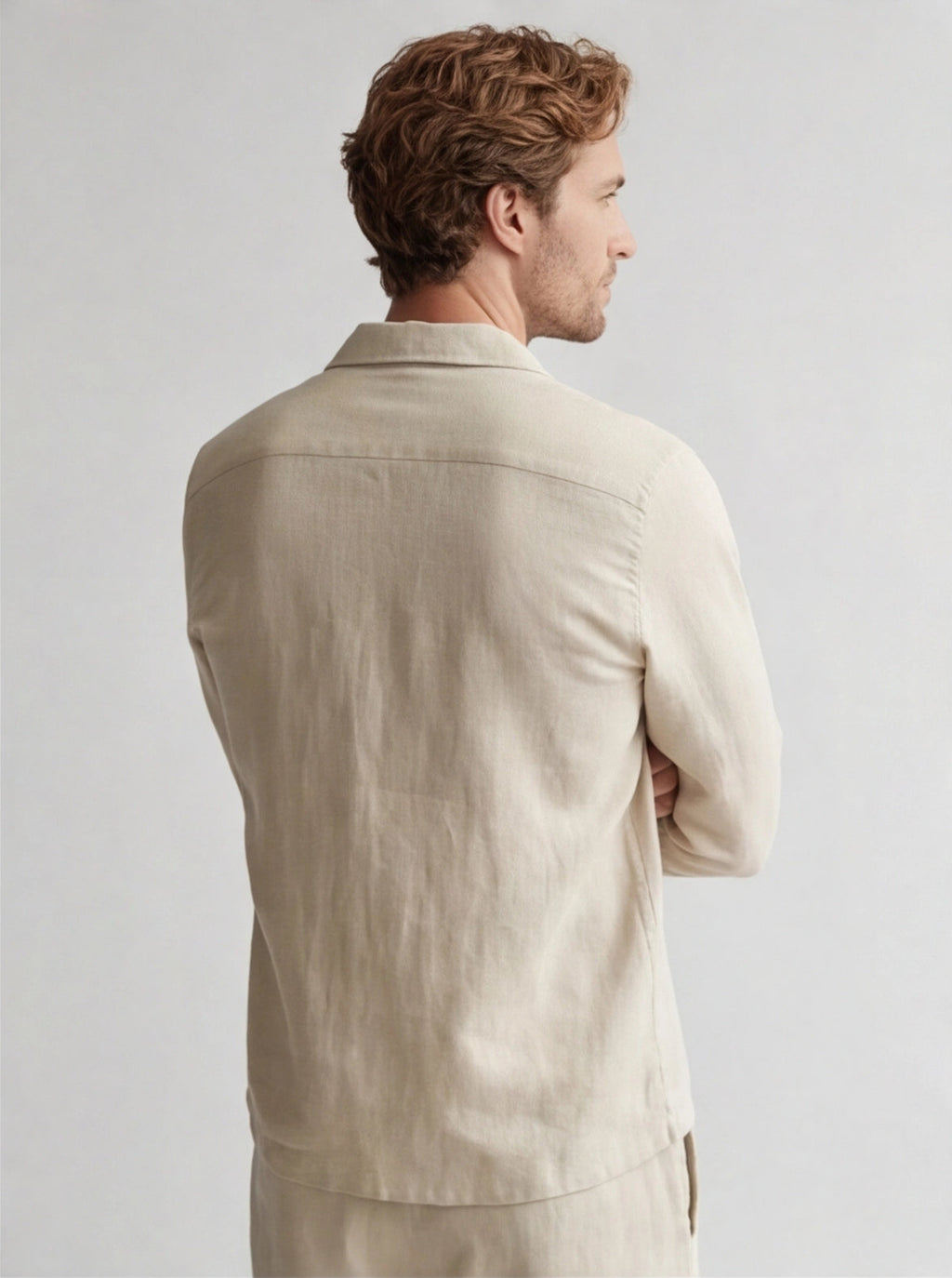 Lightweight Linen Shirt and Pants Set for Men - Casual Summer Outfit